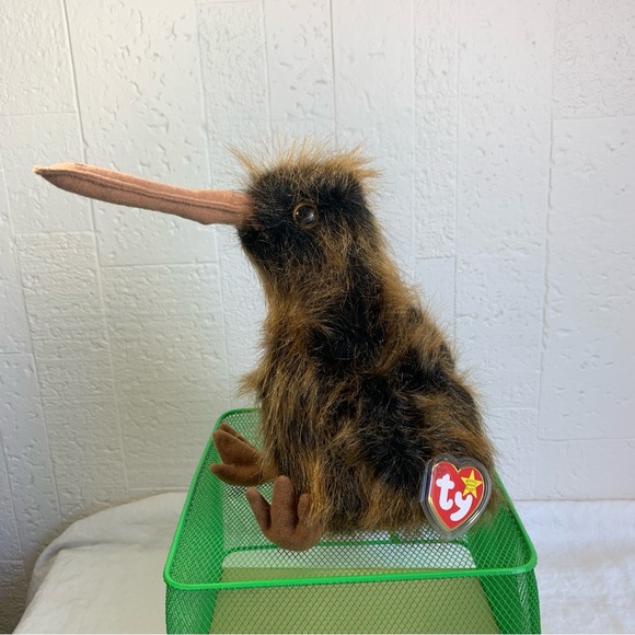 Vintage Ty ❤️Beanie Buddy Beak Kiwi Bird large Plush Stuffed Animal 10” - Picture 1 of 11
